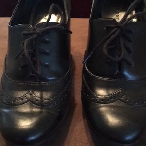 Fiona black bootie heels